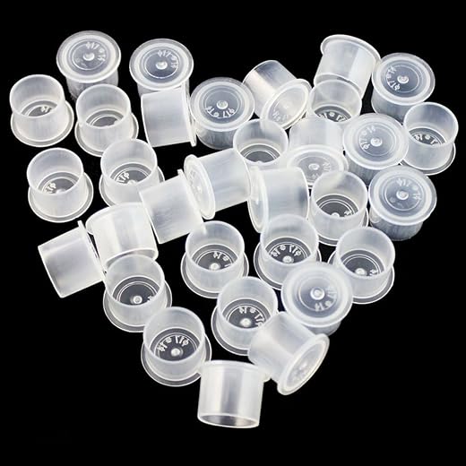 11mm-1000pcs : Tattoo Ink Caps Yuelong 1000Pcs White Tattoo Ink Caps Cups With Base, 3 Sizes #11 Small #14 Medium #17 Larg...