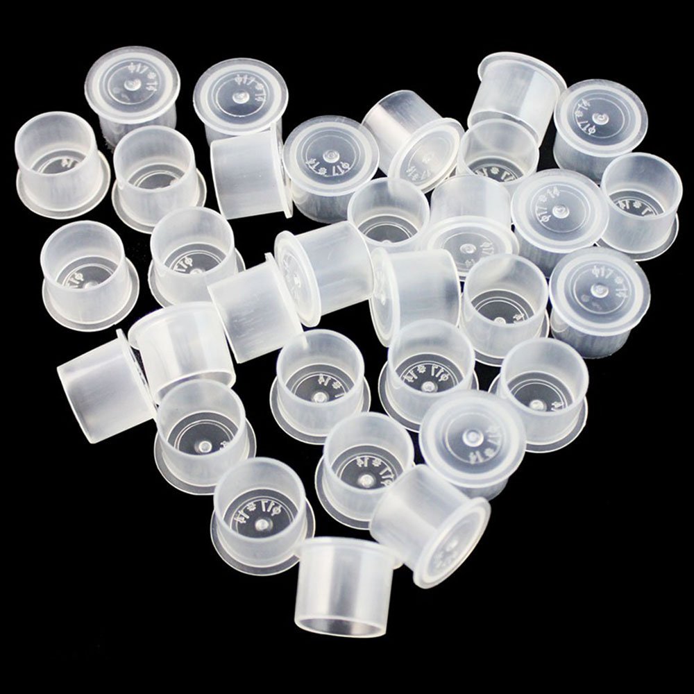 11mm-1000pcs : Tattoo Ink Caps Yuelong 1000Pcs White Tattoo Ink Caps Cups With Base, 3 Sizes #11 Small #14 Medium #17 Larg...