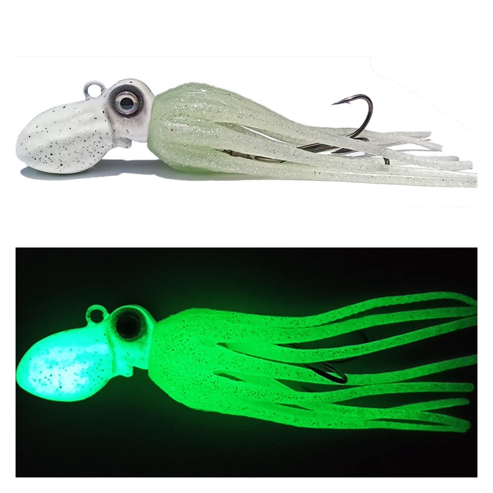 INEOUT Nuova Gonna 100g 150g 200g 250g 300g 350g Luminous Glow Jigging Esca Testa jig con Gonna Gioco di Pesca in Barca Pesca in Mare jig