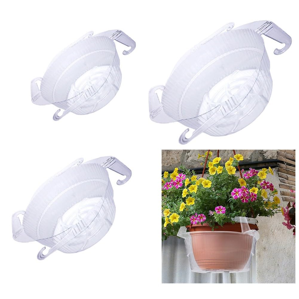FACAIIO Transparente Untersetzer für runde Blumentöpfe, 12-teiliges Set, 20,3 cm, 25,4 cm, 30,5 cm, 30,5 cm, transparente Kunststoff-Tropfschalen, Haus, Garten, Boden zum Schutz