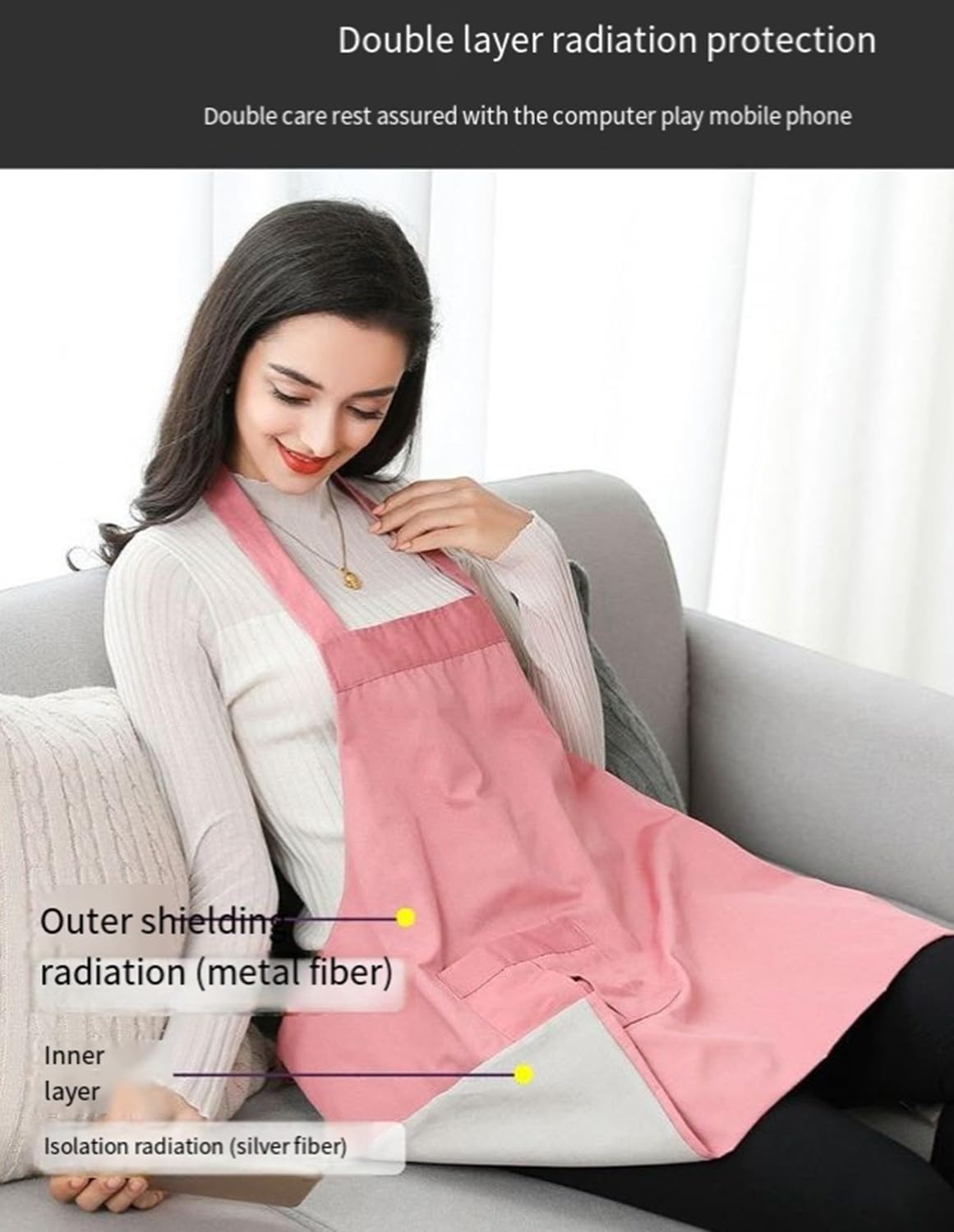 Blindage Rayonnement Vêtements De Grossesse Tablier De Maternité Anti-Radiations Vêtements De Protection Contre Les Ondes Électromagnétiques, Tablier De Protection Femmes