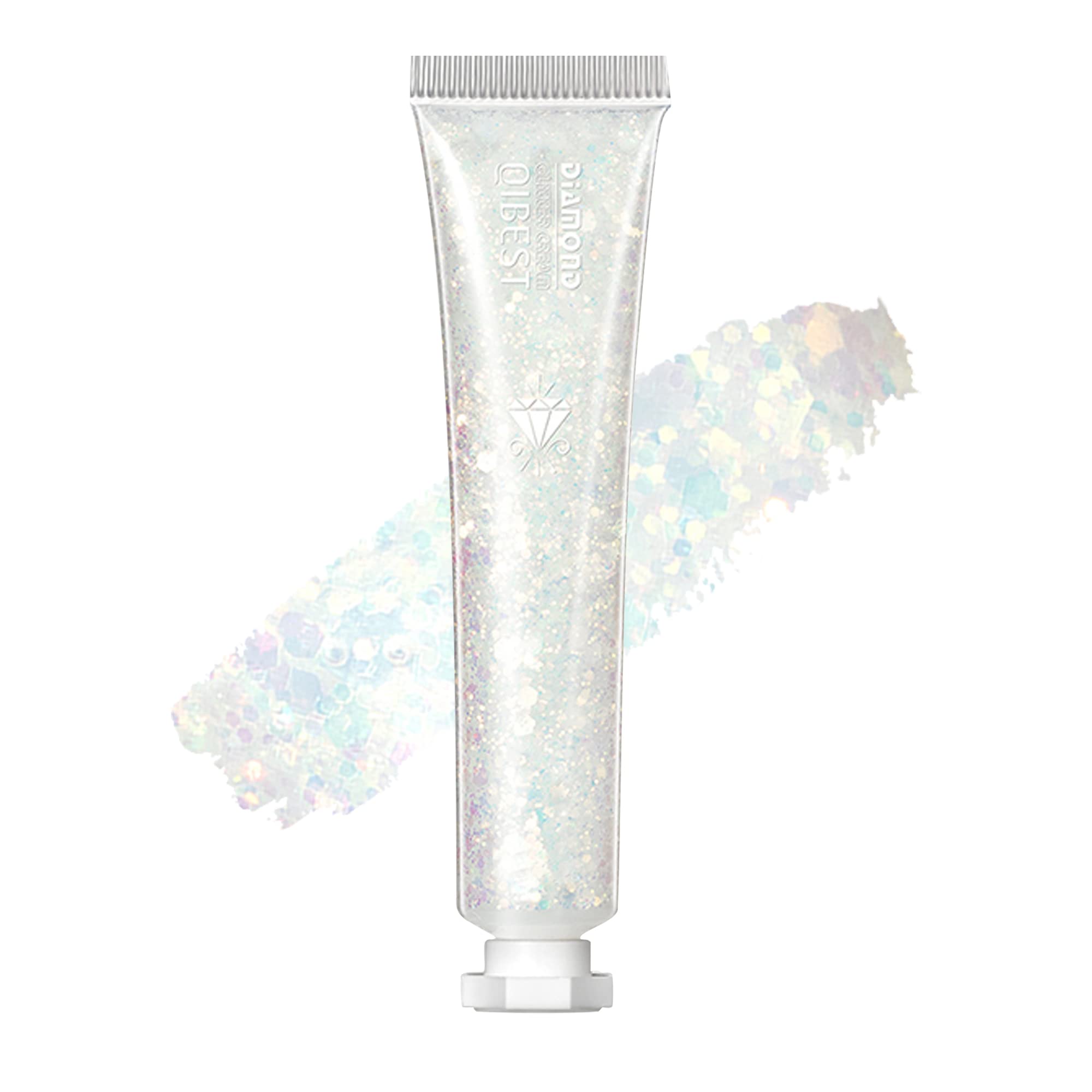 DELISOULBody Glitter Gel,Mermaid Sequins Chunky Face Glitter Liquid,Shimmery Face Glitter Makeup for Face Body Hair Nail,Quick-Drying Long-Lasting for Rave Festival,Prom,Music Party,Stage Makeup