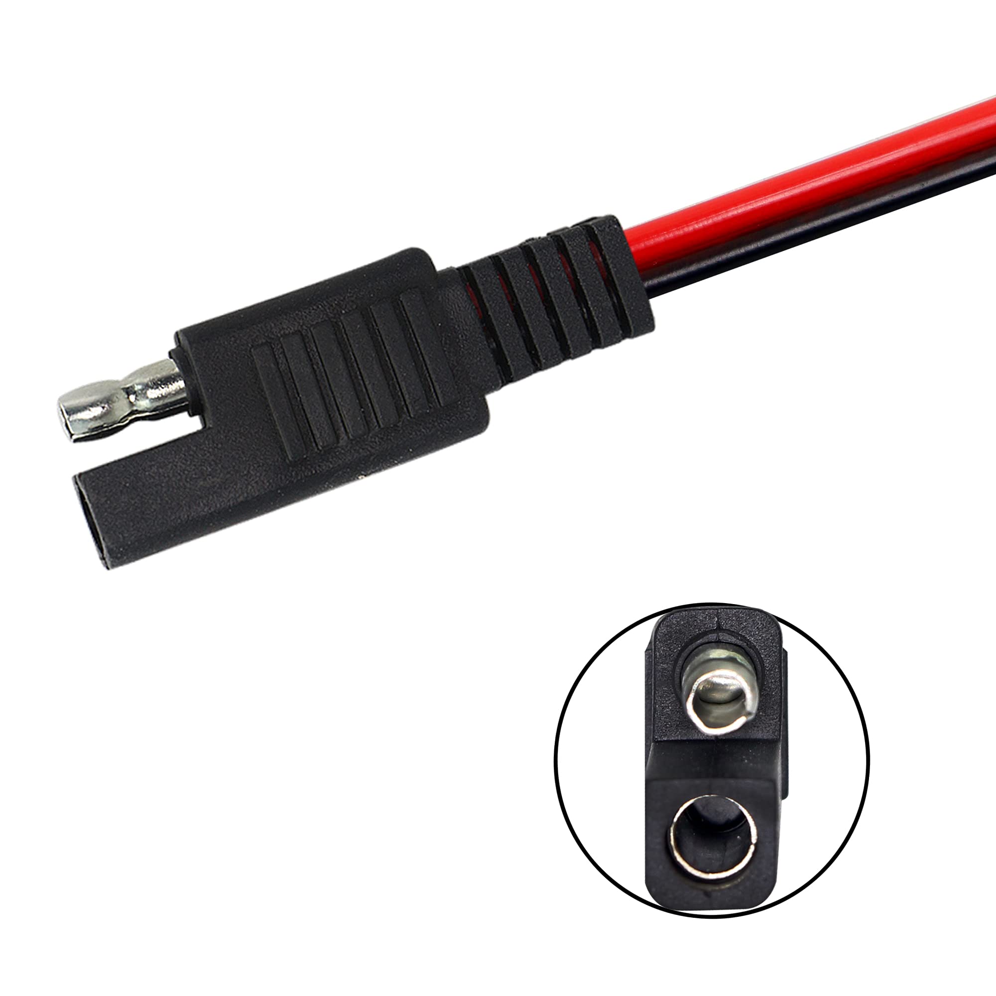 Image secondaire de Câble de connecteur SAE 12V 14 AWG - Lot de 5 pour motos et voitures