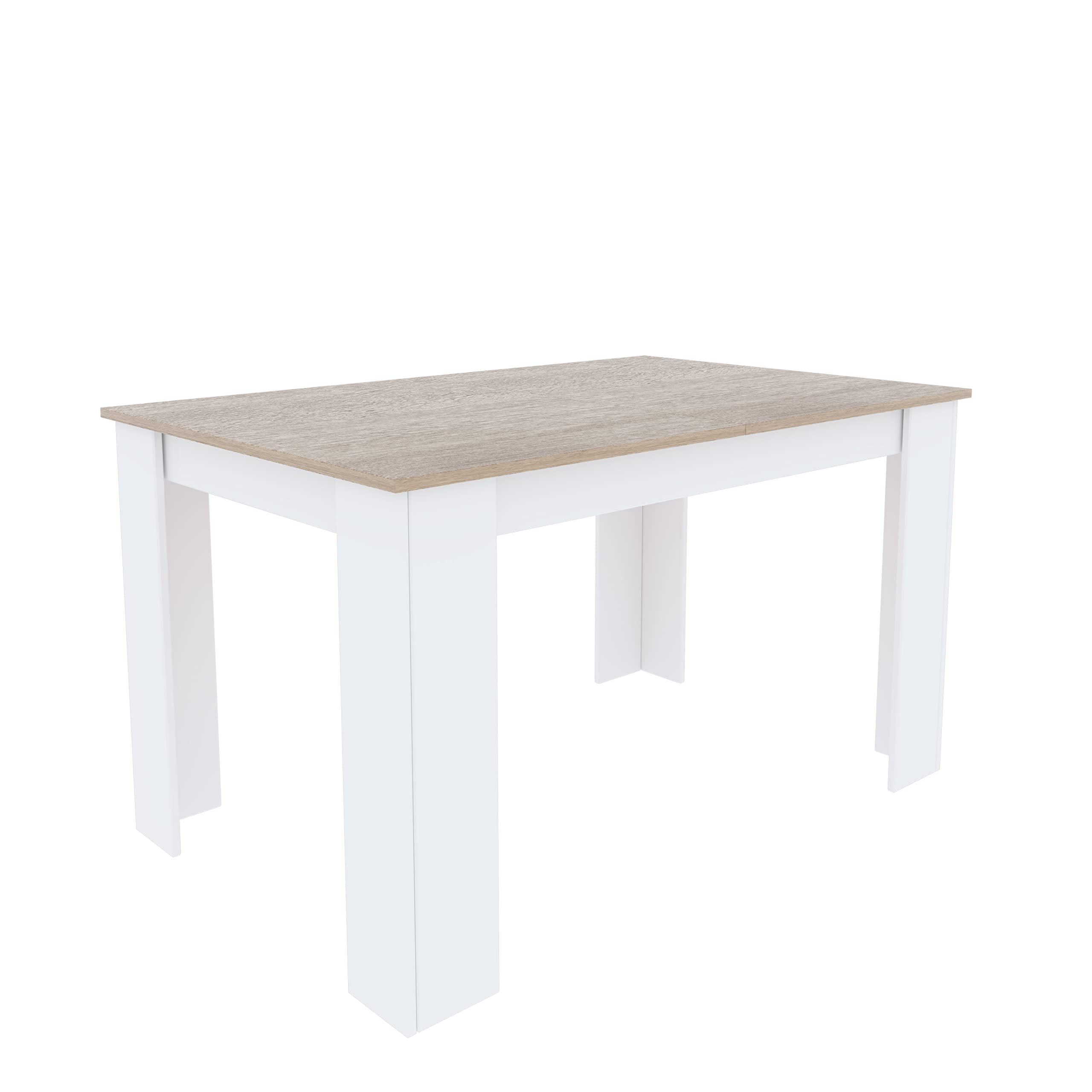 Arreditaly Tavolo Da Pranzo Allungabile Fino a 190 cm In Legno Toledo Tavolino Consolle Estensibile Salotto Salone Sala Pranzo Design Moderno Elegante 190 x 78 x 90 cm Colore Bianco E Rovere