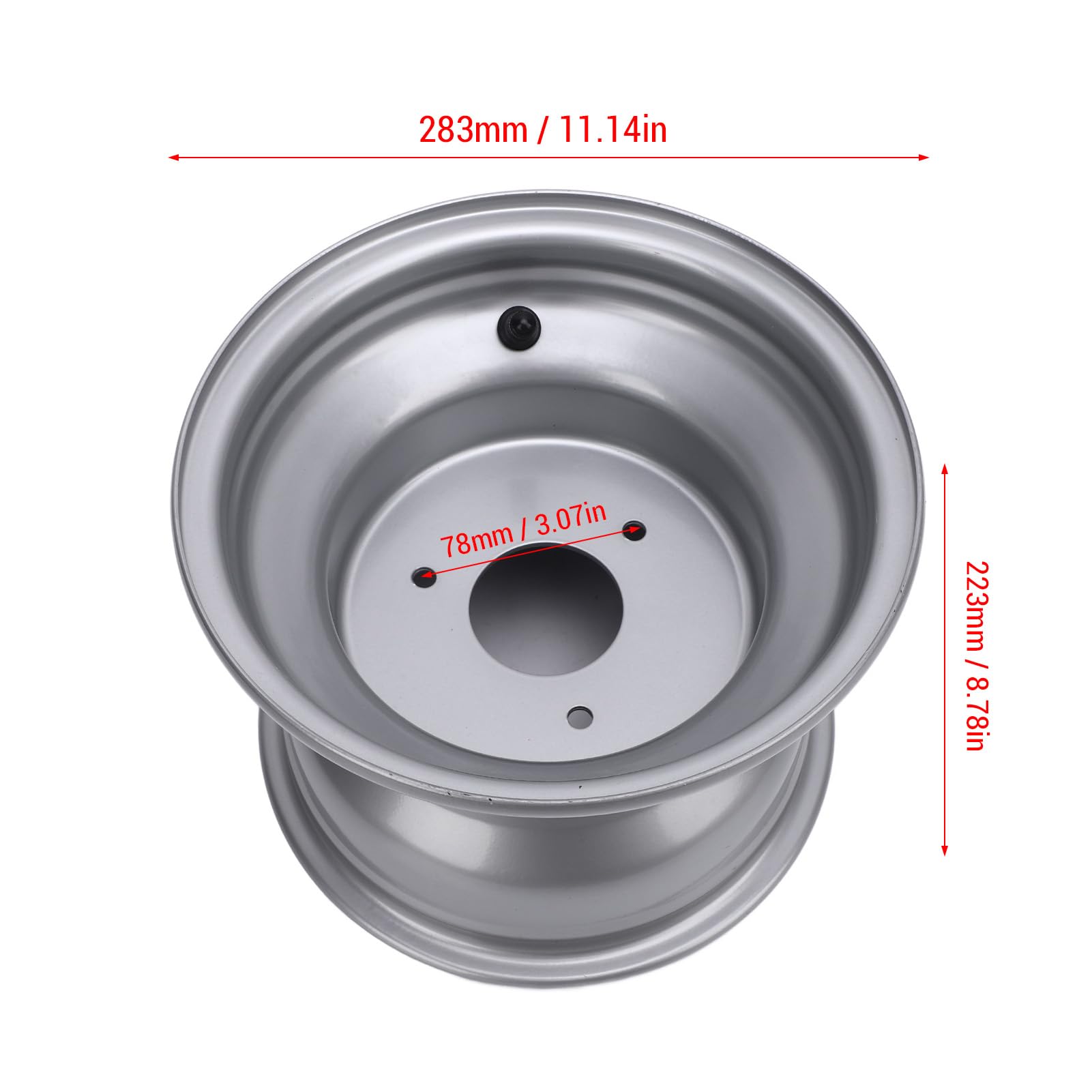 18x9.50-8 Rim de Roue ATV, Alliage en Aluminium, Quad Vélo Hors Route, Bords de Roue de 8 Pouces en VTT Conçus pour les VTT, Go Karts, Super (Trois trous (espacement des trous: