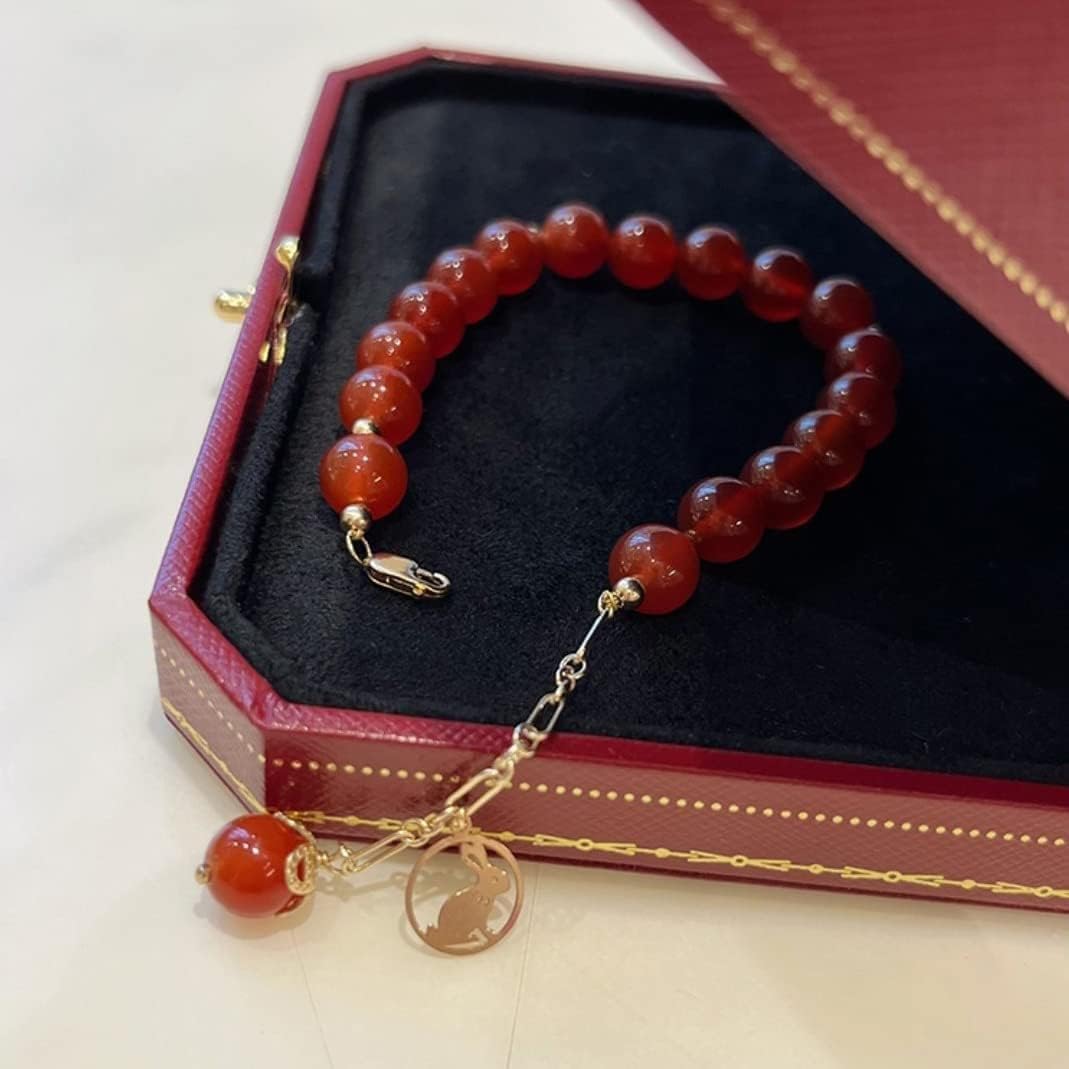 RedBraided Rope Adjustable Strin ChainBracelets2023 New Year Zodiac Lucky Rabbit Bracelets Chinese Zodiac Animal Charm Imitation Jade Yutu Adjustable Link Rope Bracelets Good Prospects Blessing Sign f