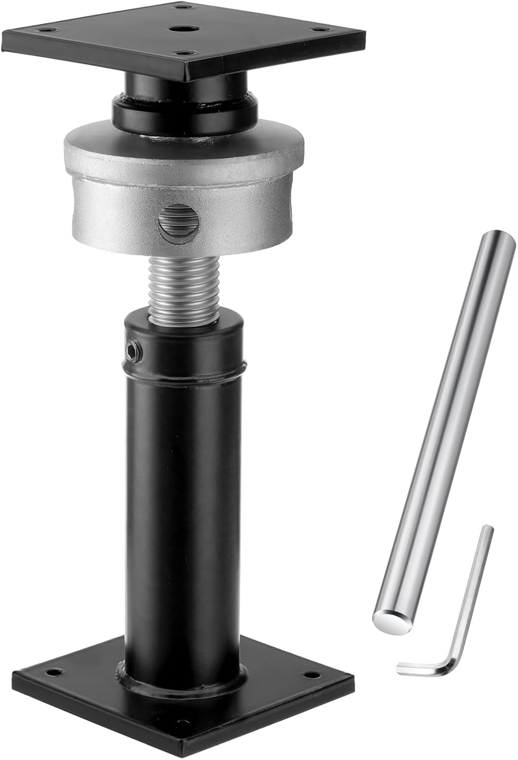 House Floor Jack, 9.5-15" Screw Jack Home Leveling, 22,046 lbs Load Capacity Basement Floor Jack for Crawl Space, 1 PCS Black