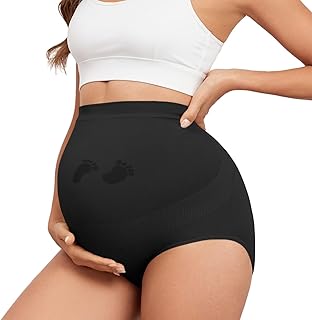 Y25D Maternity Underwear Seamless High Waisted Maternity Panties Over Bump Pregnancy Belly Support