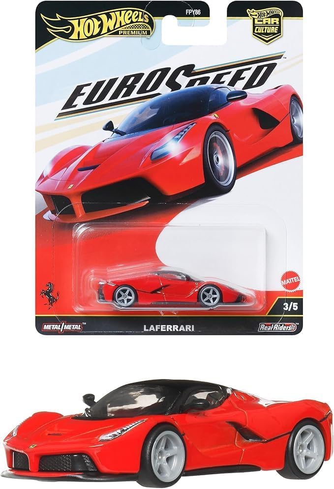 Amazon.com: Hot Wheels Red Ferrari LaFerrari Euro Speed Car