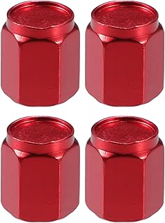 Tapas Universales Para Válvulas De Neumáticos de Coche, Aleación De Aluminio, Color Rojo, 4 Unidades
