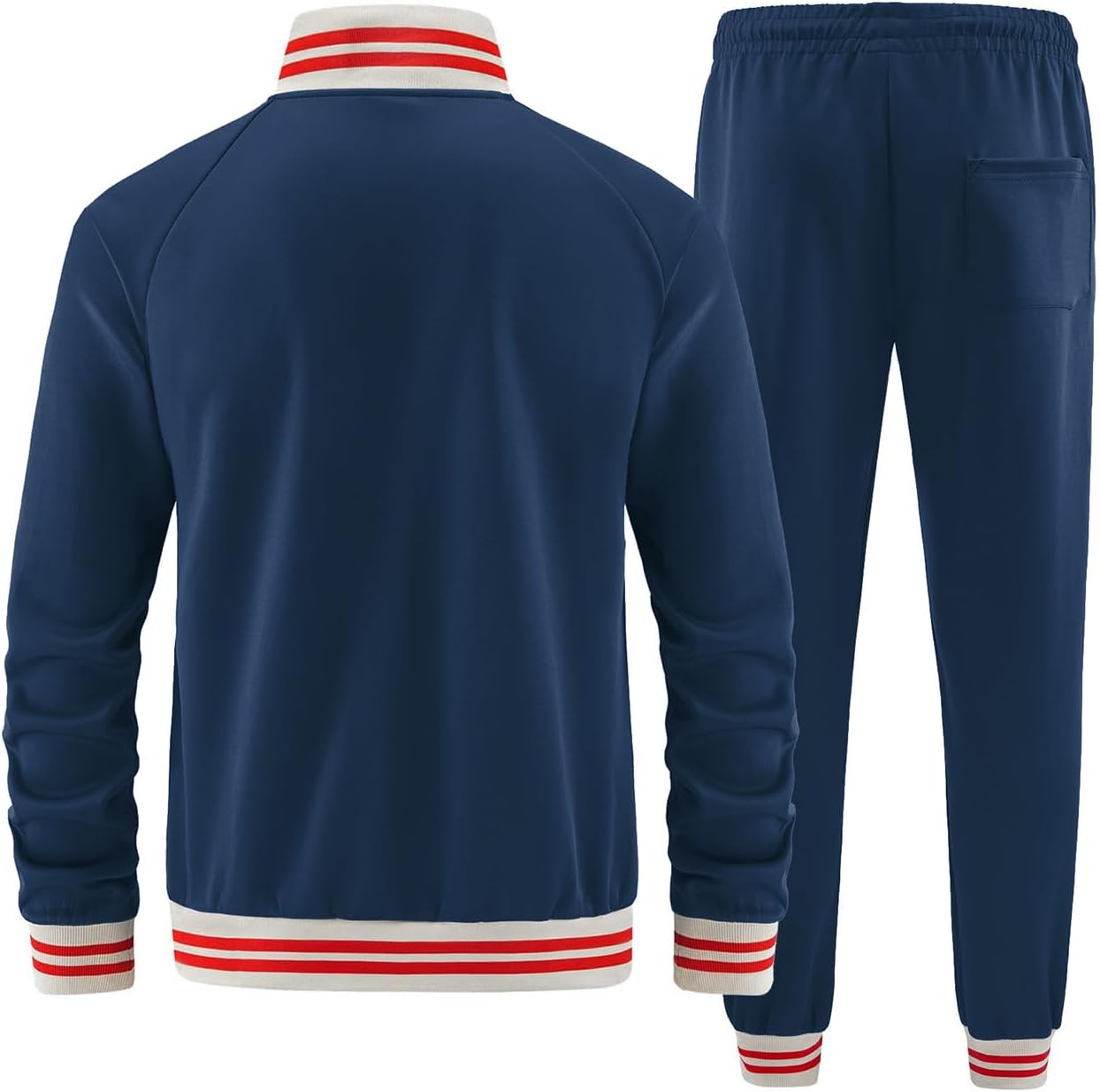 Riskrole Men’s Tracksuits Set 2 Pieces Active Sweatsuits Casual Jogging Full Zip Outfits Jacket Pants Set