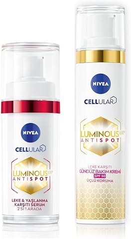 NIVEA Luminous630 Kolajen Tetikleyici Yaşlanma Ve Leke Karşıtı Cilt Serumu 30ml Ve Gündüz Bakım Kremi 40ml