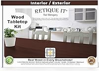 Vista 123 de Retique It Kit de acabado para encimera de madera – Vaya más allá de la imitación de madera con imprimación base de madera líquida y tintura en gel