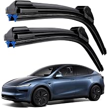 Dual Rubber Blade Windshield Wipers for Tesla Model Y 2020 2021 2022 2023 2024 2025 Automotive Replacement Wiper Blades modely 26"+20" Top Lock Set of 2