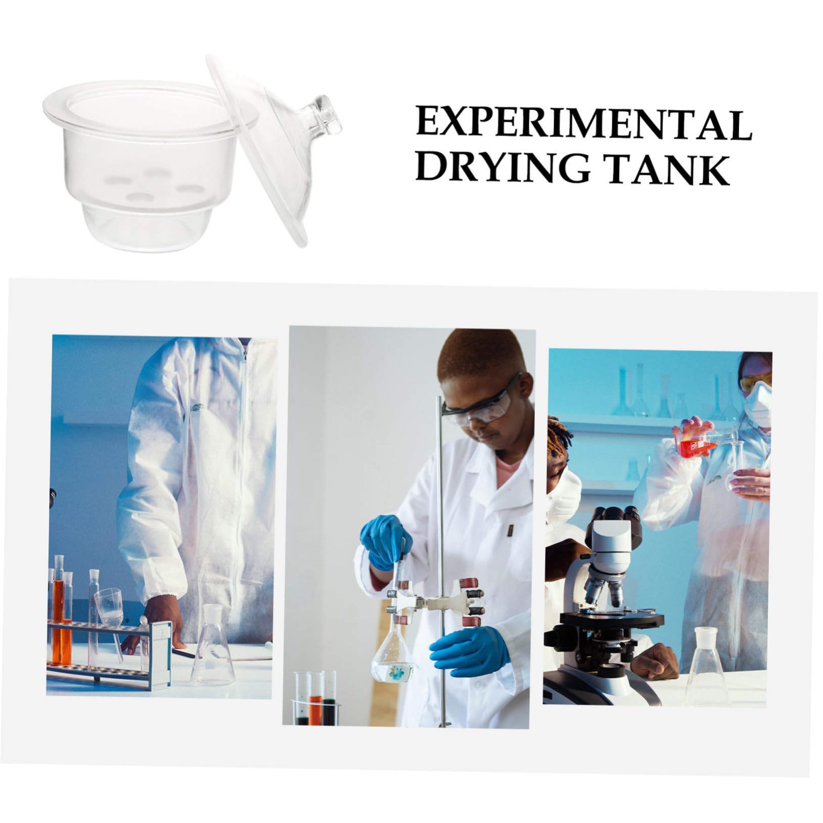 Desecador de Vidrio de 150mm para Laboratorio, Frasco | Alta Transparencia, Operación Cómoda, Uso en Experimento Científico y Enseñanza