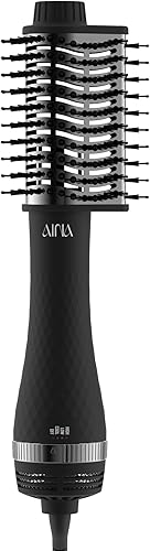 AINA Cepillo de aire caliente, cepillo secador  Volumizador de titanio 2 en 1 de 2.362 in, 3 ajustes de calor  Flujo de aire ventilado de 360