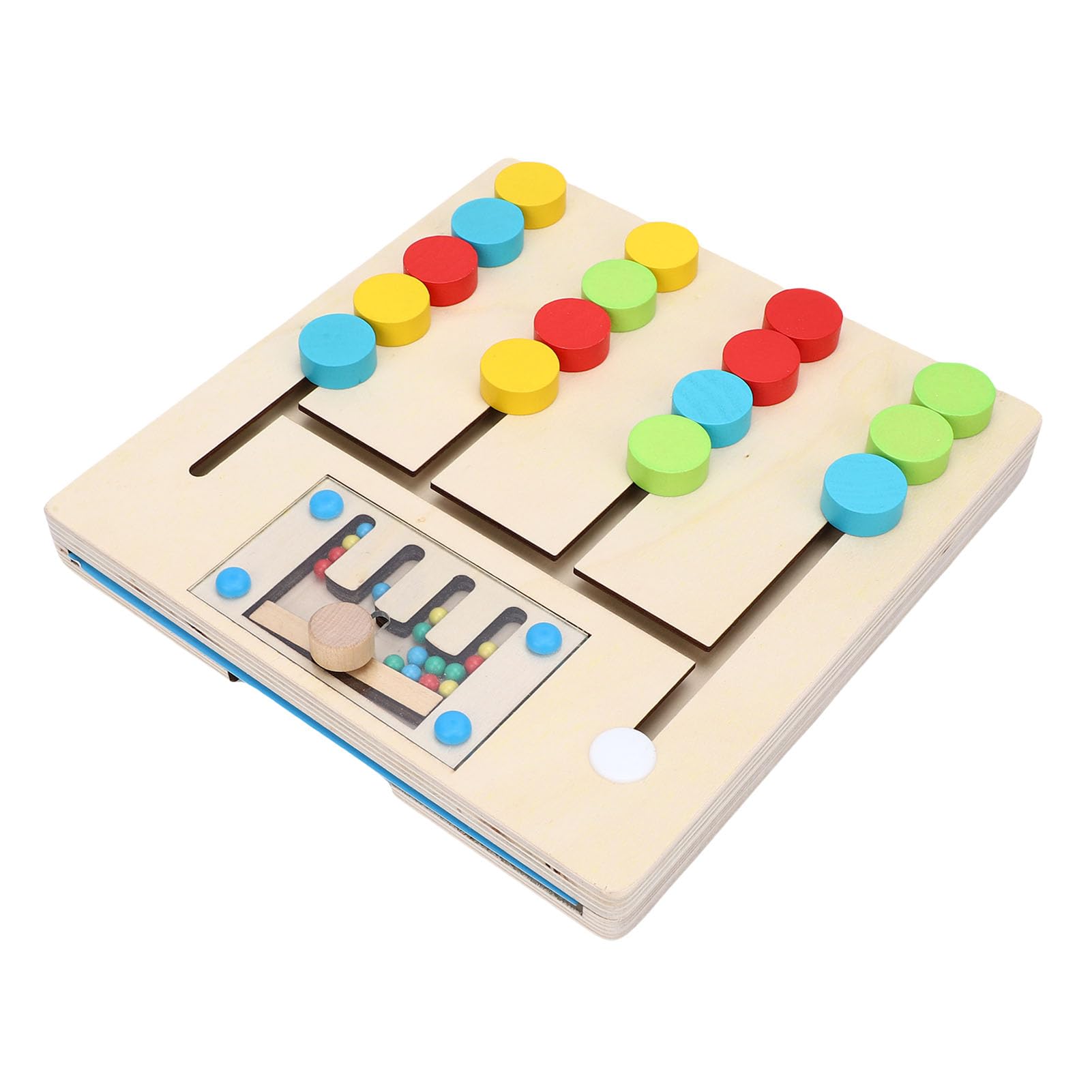 Lylithuif Gioco di memoria abbinato Flip to Win Gioco da tavolo in legno a doppia faccia Attività di apprendimento educativo per viaggi Campeggio Auto Aereo Compensato di pioppo ABS