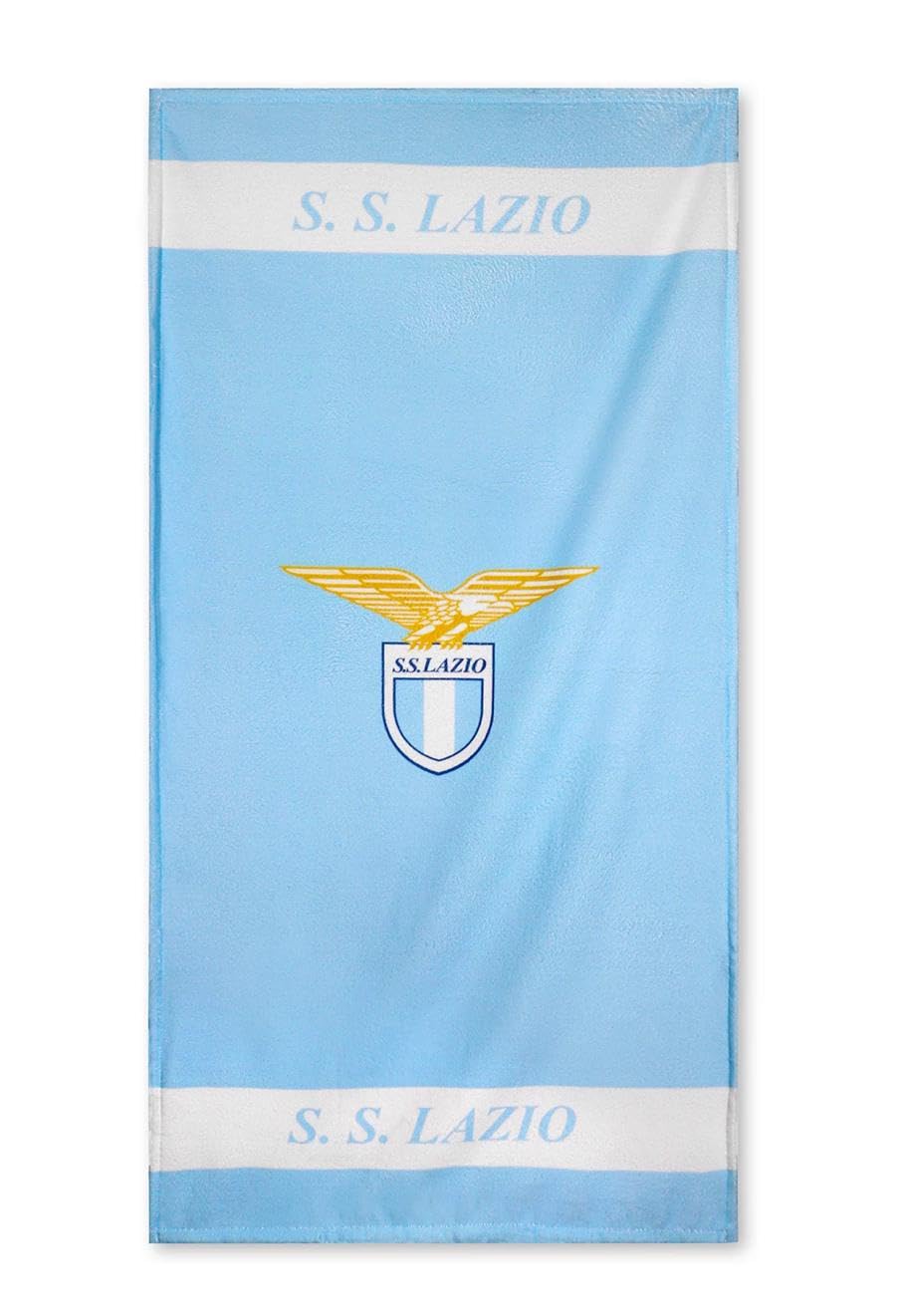 Only4fan S.r.l. Lazio – Toalla de Piscina o Gimnasio, 70 x 140 cm, de Microfibra, Producto Oficial del SS Lazio