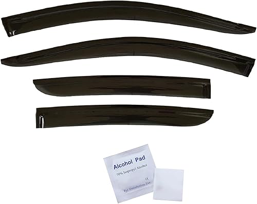 Miniatura 6 de Cinta adhesiva para ventana lateral tintada oscura, protectores de lluvia de ventilación compatibles con Nissan Sentra 2020 2021 2022 2023 S SV SR