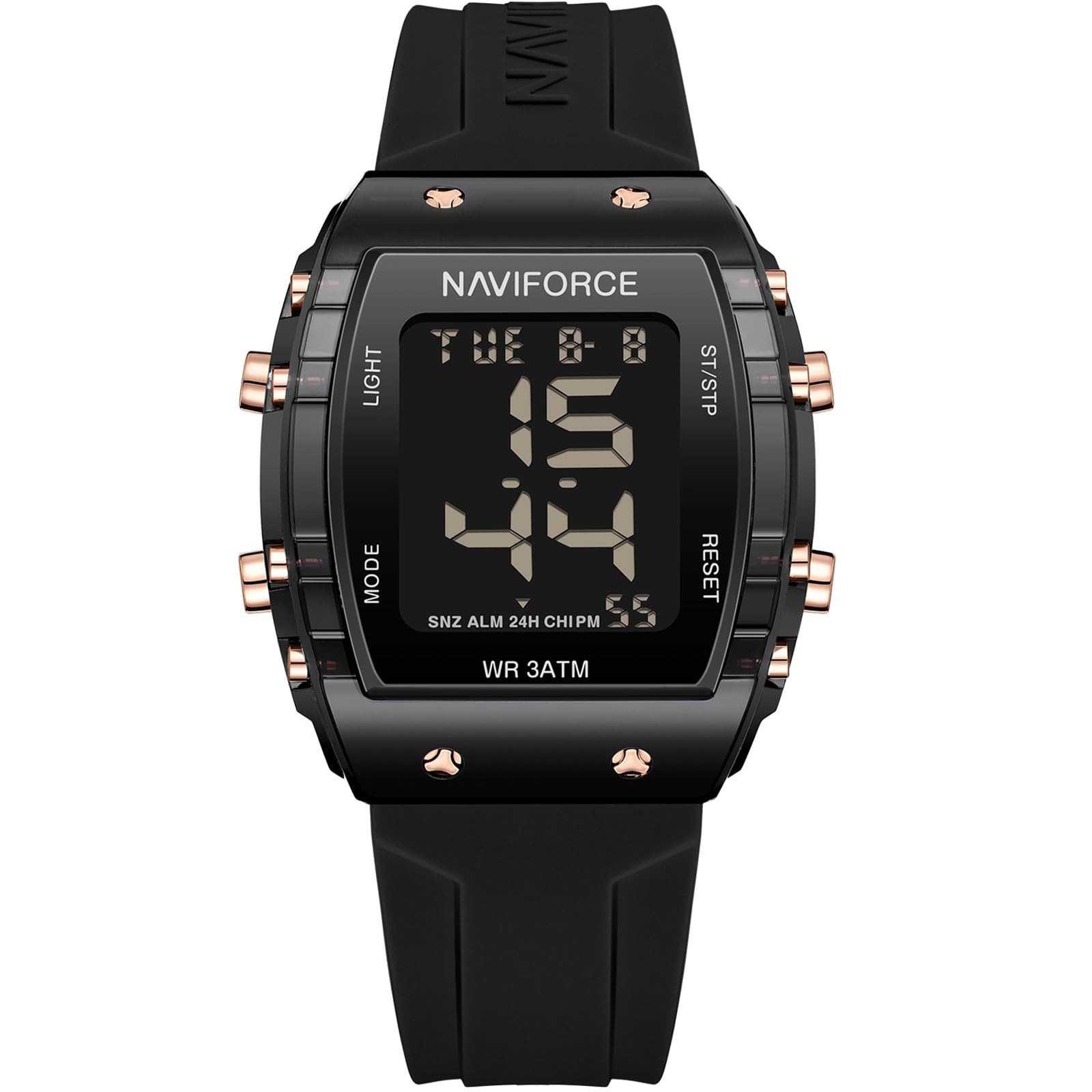 NAVIFORCE Digital Multi-Function Watch for Men,Fashion Waterproof Sports Women Watches and Mens,Colorful Silicone Band,Mens Gifts,Womens Gift, Red, fashion (B0CY5FL3ST) Amazon Price History, Amazon Price Tracker
