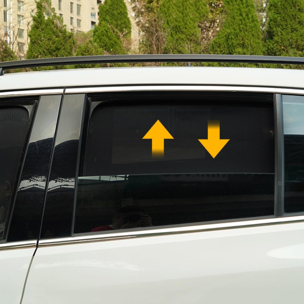 Sonnenschutz Auto für BAIC BJ30 2024-2026, Seitenscheibe Heckscheibe, Netz Anti-Mücken UV-Schutz Hitzeschutz Sichtschutz Verdunkelung,5PCS