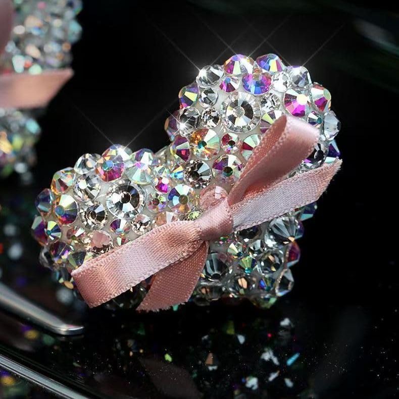 Image of 4 pcs Pink Heart Car Air Vent Clips Coquette Cute Girly Car Decor Accessories Interior Aesthetic Decorations Charm Stuff for Women Girl