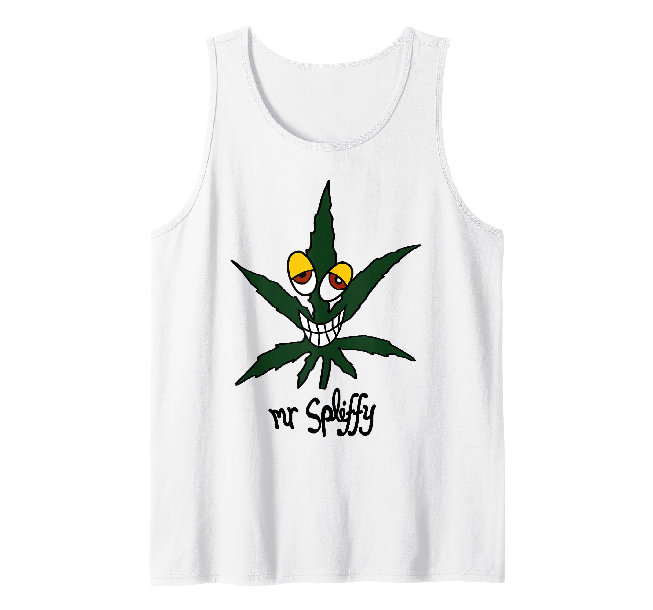 Mr Spliffy Official 420 Funny Stoner Leaf High Eyes Smokin’ Tank Top