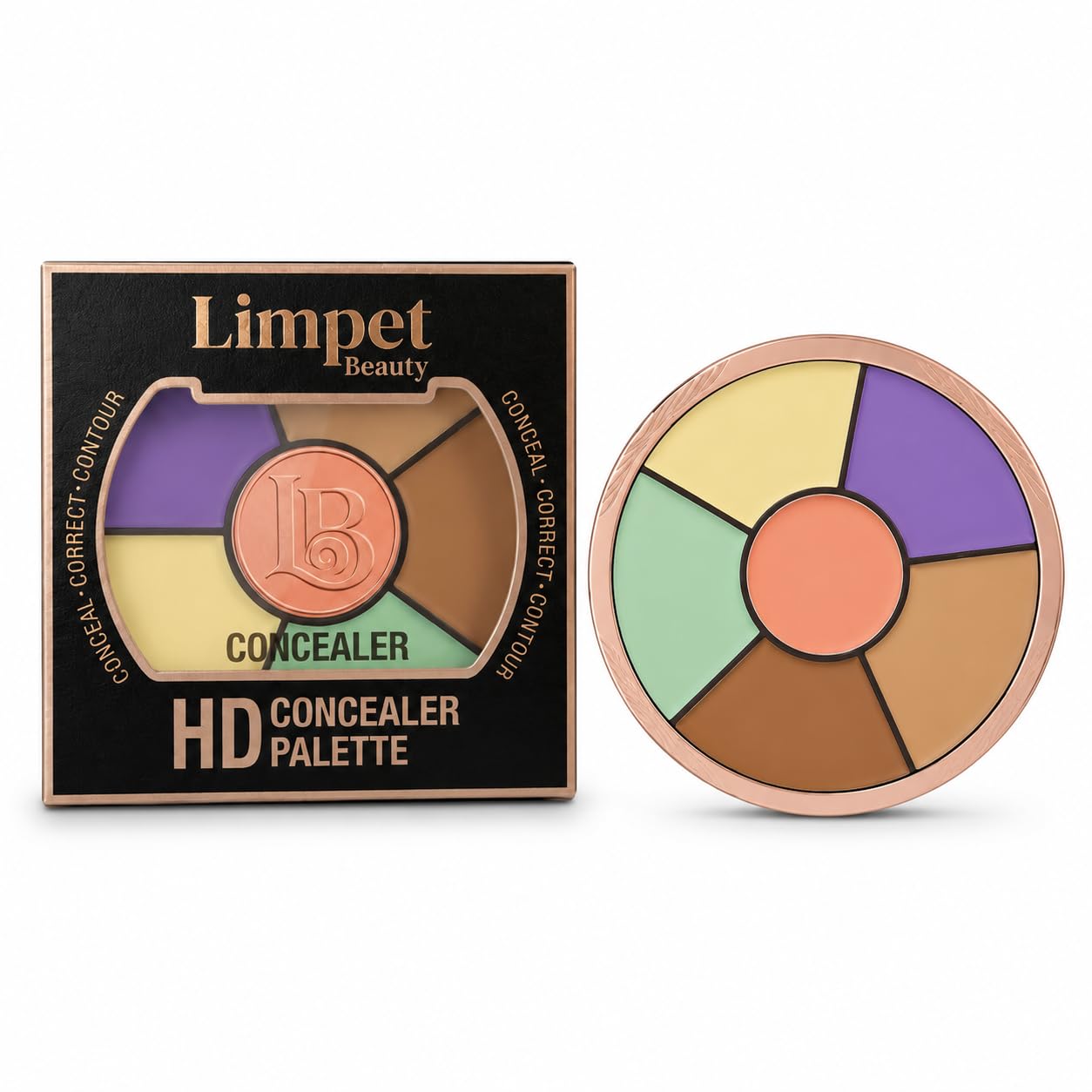 HD Concealer Palette | Multi-Color Cream Concealer & Color Corrector | Full Coverage Makeup Palette for Dark Circles, Blemishes & Acne Marks Long Lasting-image-45