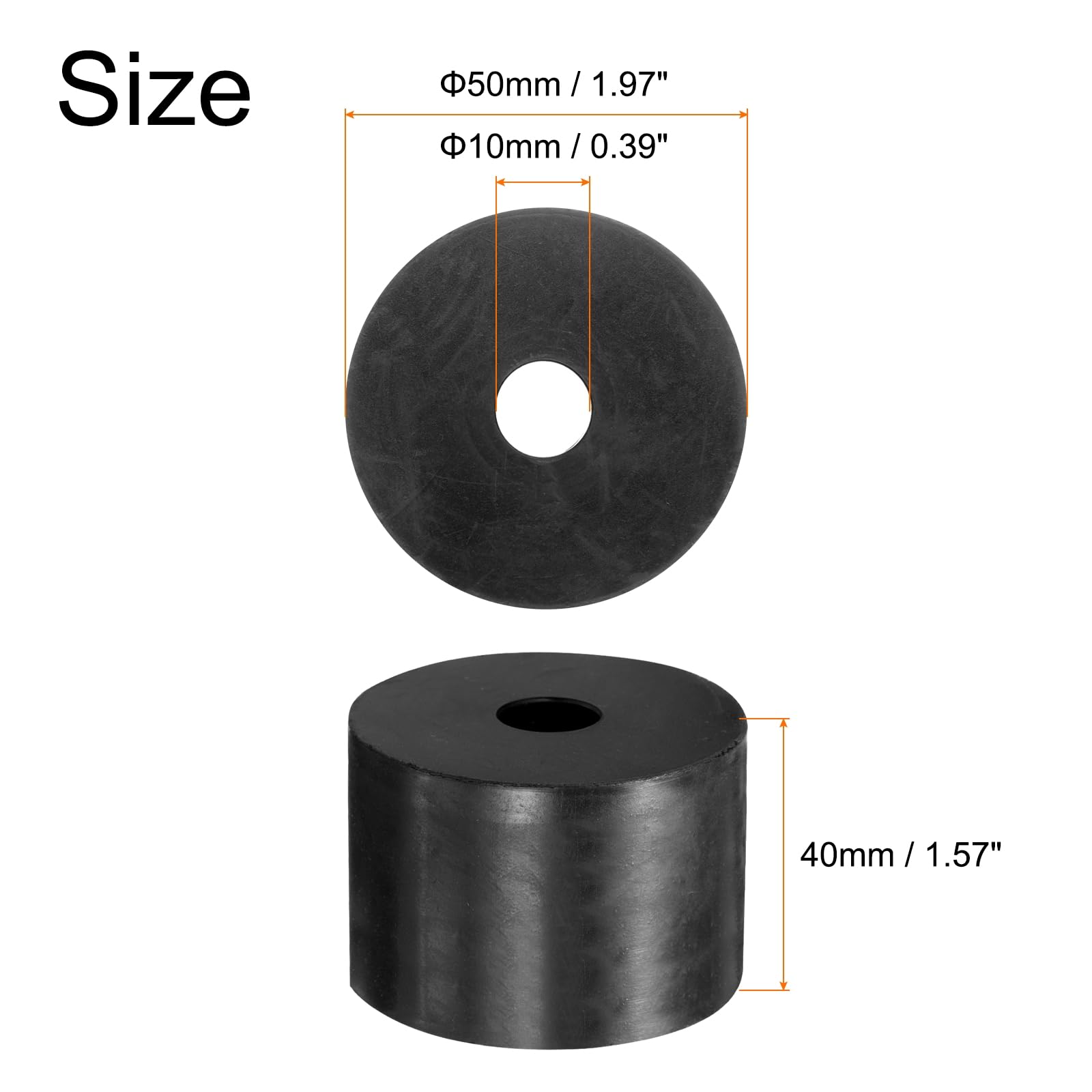 36 Pièces Joints En Caoutchouc Anti-vibration 20mm OD, 10mm ID, 20mm Hauteur