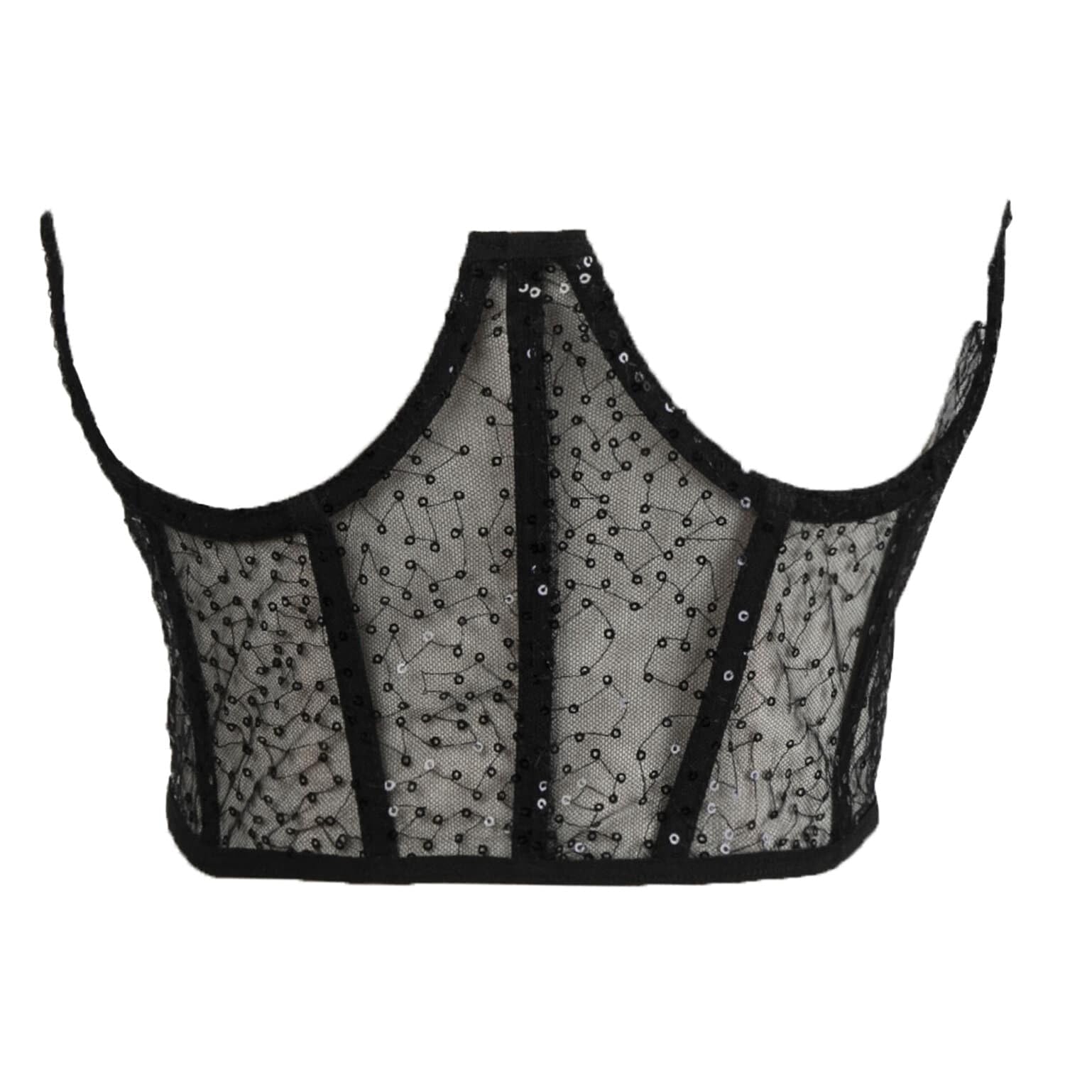 Zac's Alter Ego Women Push Up Sequins & Lace Underbust Corset