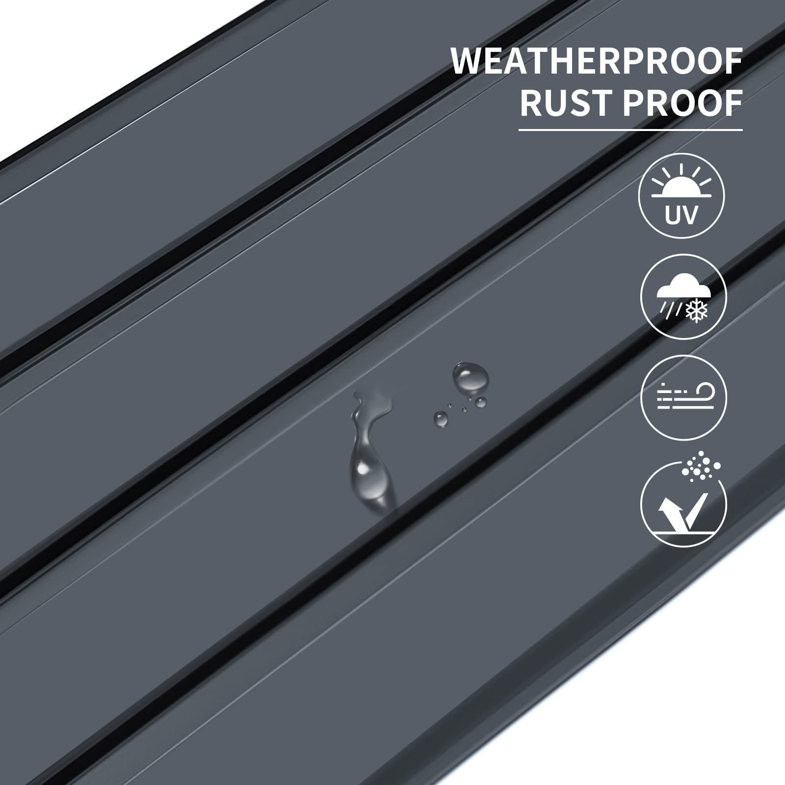 Mondeer Trapezbleche 12 Stück Wellblechplatten 115x45 cm 6m² Wetterfest 0,3 mm Grau