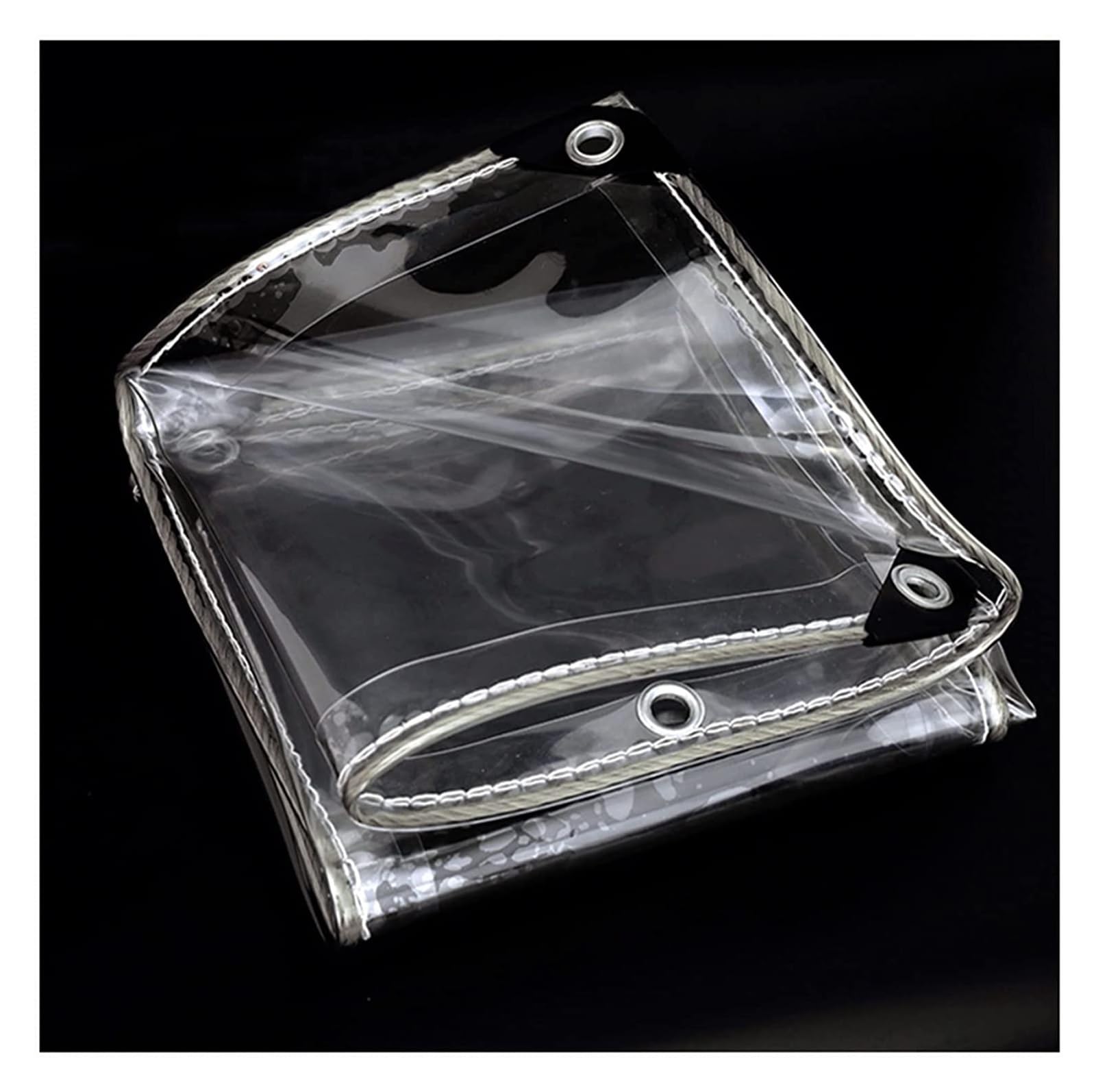 Bâche transparente en PVC imperméable rideau de bâche extérieur avec œillets