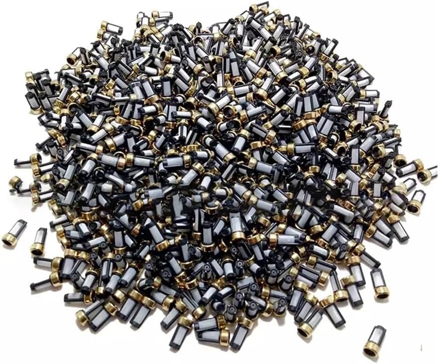 500/1000pcs Compatible for Bosch Injector 12 * 6 * 3mm Universal Fuel Injector Micro Filter Replacement Parts Accessories ASNU03C 1100(500pcs)