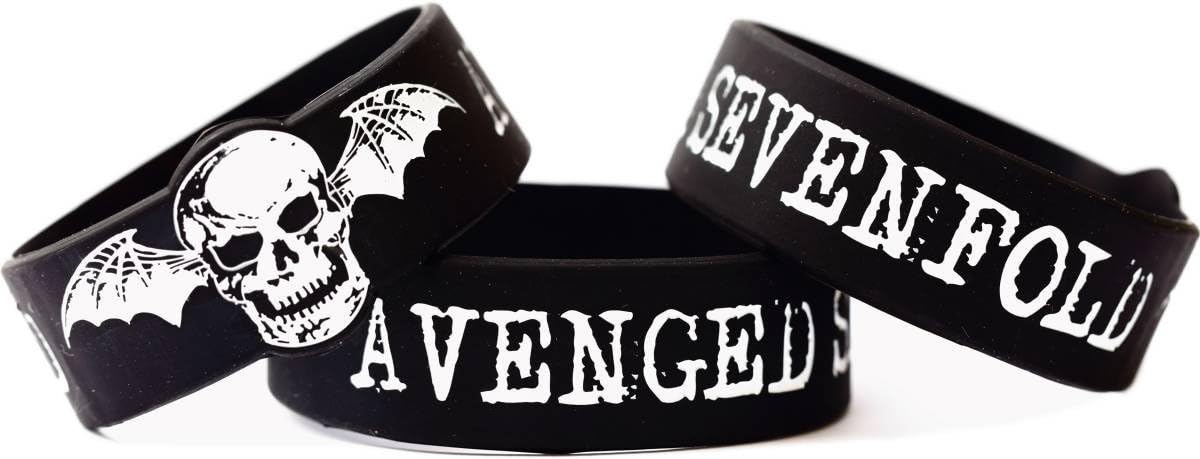 SayitBandsSet of Three (3) Avenged Sevenfold Wristbands - One Inch Fan Bracelets - Wide Bands