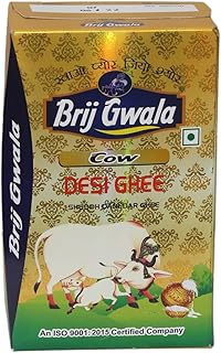 BRIJ GWALA Desi Cow Ghee |Made Traditionally From Curd | Cow Ghee For Better Digestion And Immunity | 1 Ltr-1