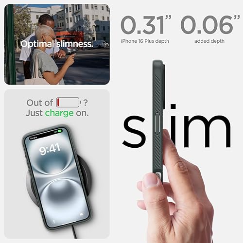 Vista 313 de Spigen Liquid Air - Funda diseñada para iPhone 13 Pro Max (2021), color negro mate