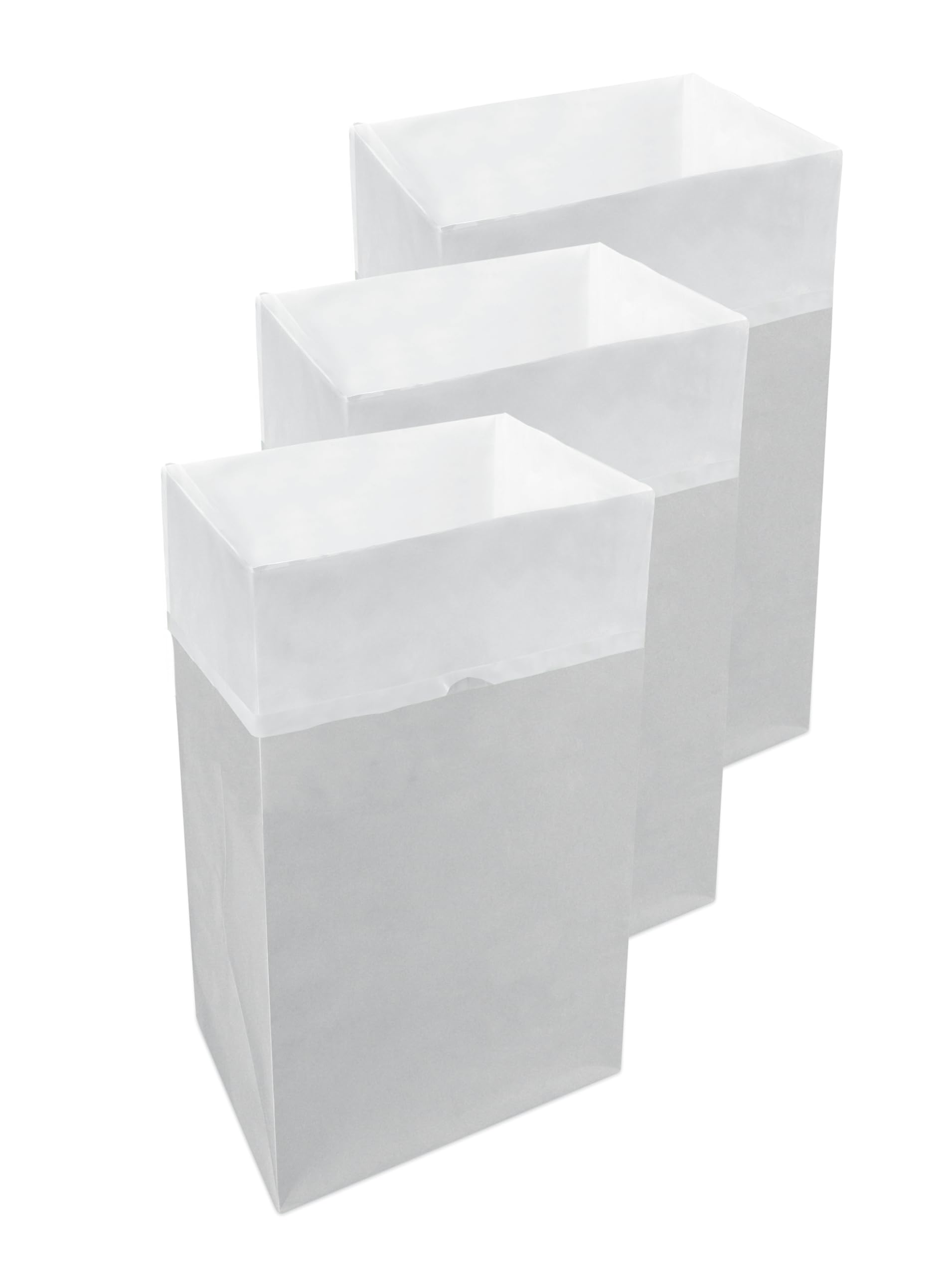 Clean Cubes 30 Gallon Disposable Pop-Up Trash Cans, 3-Pack (Gray)