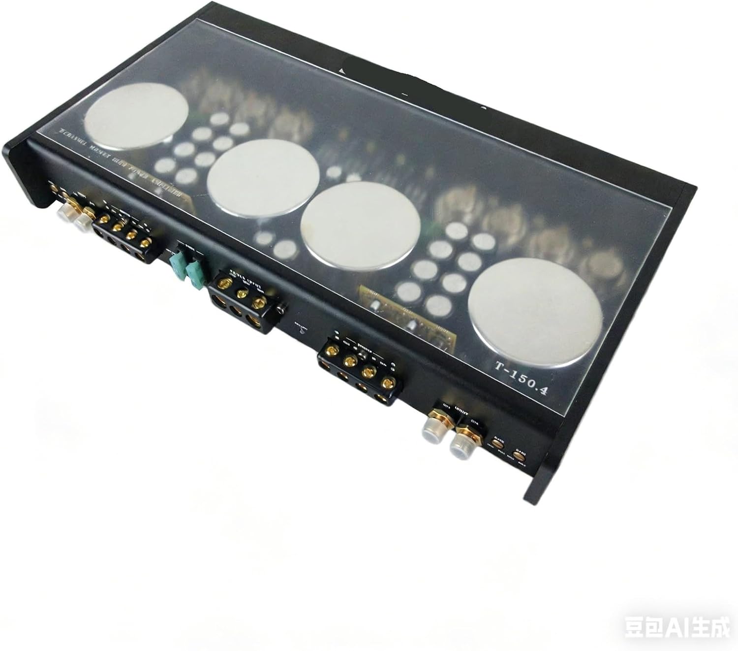 4-Channel Class AB Audio Amplifier with 150W Per Channel for Midrange, Subwoofer and Horn Speakers