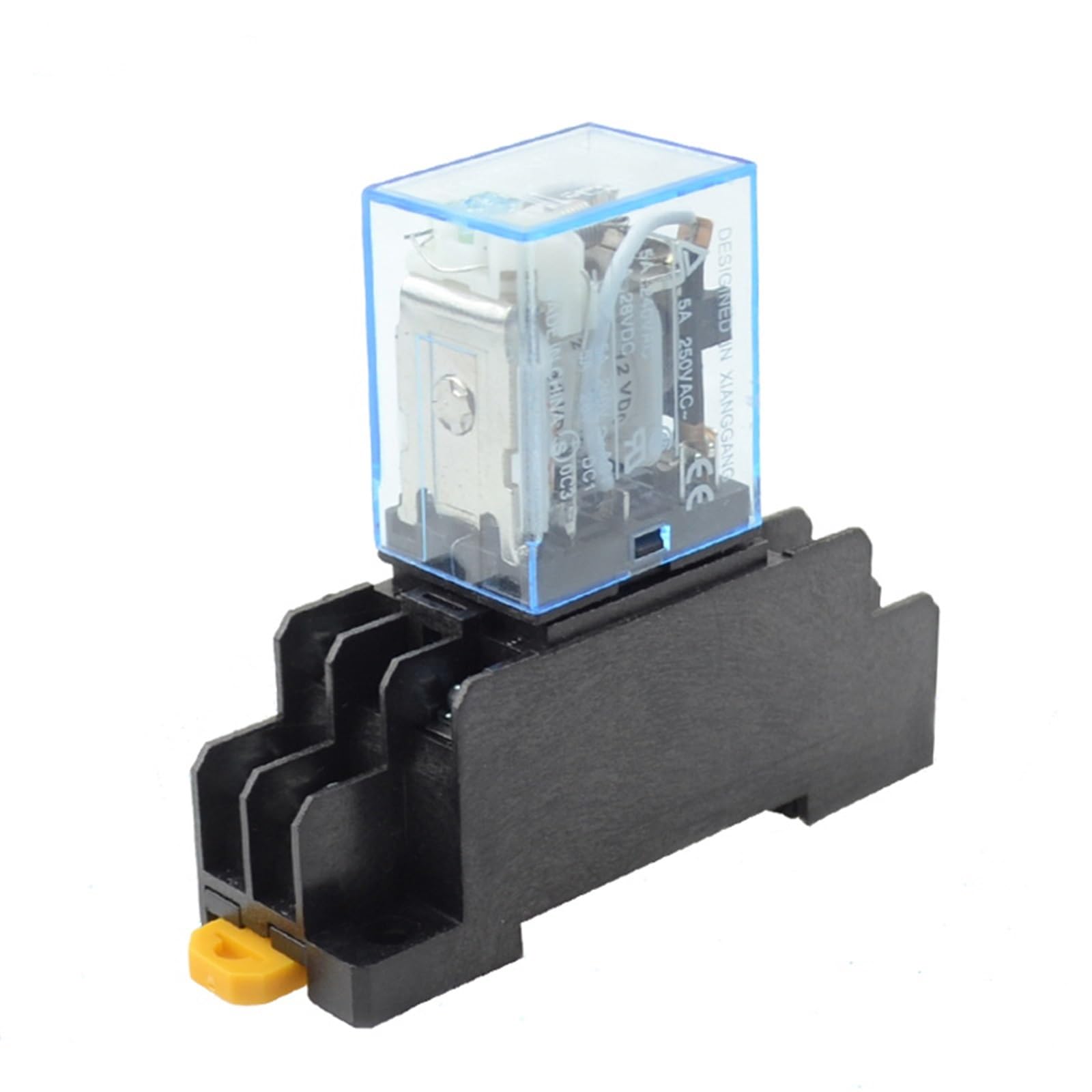 Relais de commande 8PIN MY2NJ AC110V avec embase de fixation PYF08A pour tableau