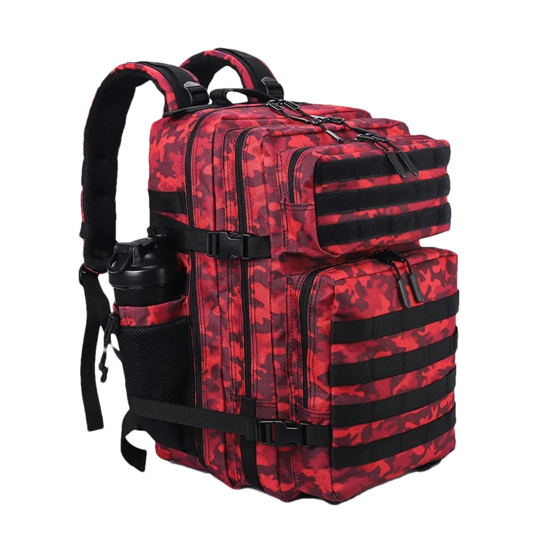 Man Tactical Backpacks Turystyka Walizka Survival Outdoor Assault Pack Turystyka Plecak myśliwski 45L Czerwony CP 30-40L