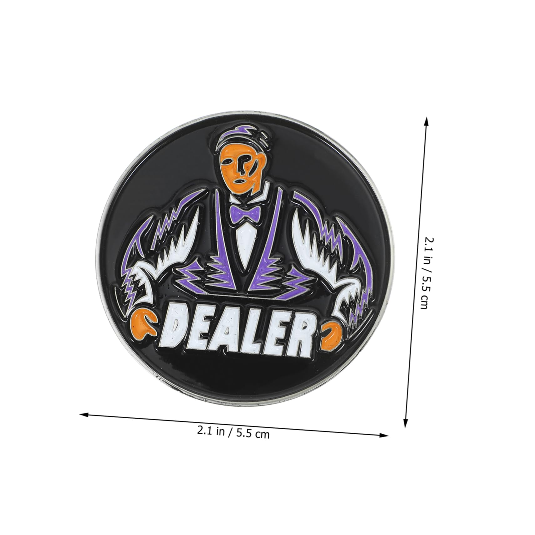 Bouton De Croupier Poker En Métal - Double Face, Jeton De Comptage - Accessoire Jeu, Tournois, Cadeau Homme