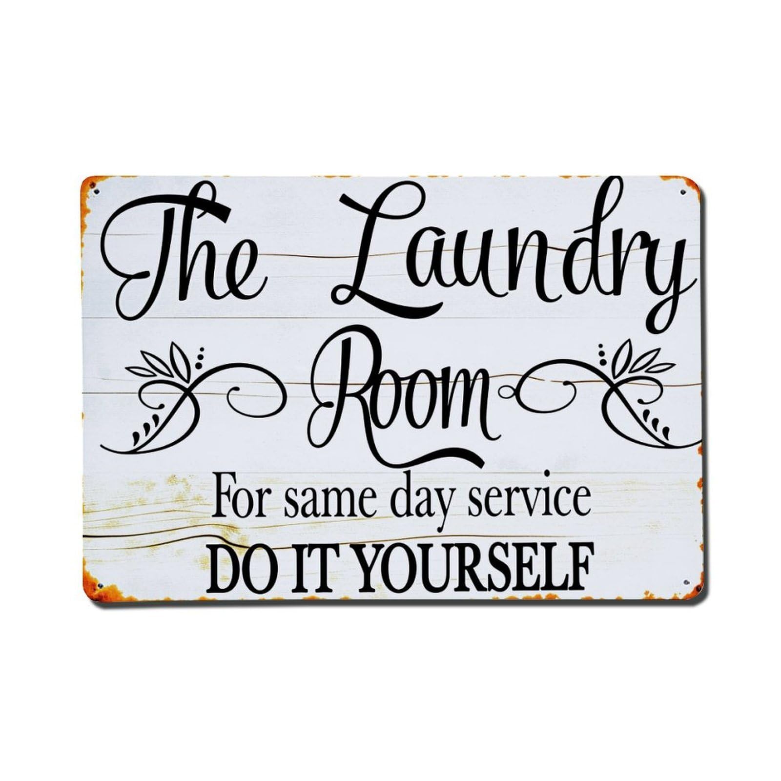 The Laundry Room Sign Tin Sign Vintage Metal Poster Retro Bar, Home, Man Cave, Kitchen, Laundry Room Wall Art Decor Gift 8x12 Inch