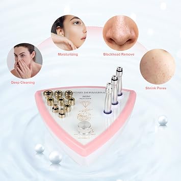 Diamond Microdermabrasion Machine Professional Beauty Face Care Equipment Microdermabrasion Device with Vacuum Spray for Salon Personal Home Use (Strong Suction Power: 65-68 cmhg)