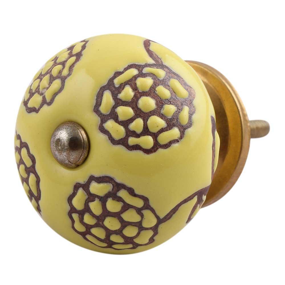 IndianShelf 8 Packs Yellow Floral Ceramic Drawer Knobs for Kitchen Cabinet Hardware Door Decorative Dresser Pulls Luxury Designer (B07R48PRNH) Amazon Price History, Amazon Price Tracker