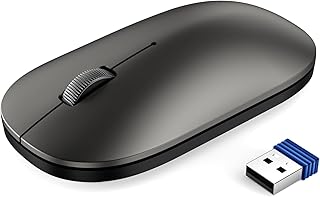 TECKNET Slim Wireless Mouse, USB Mouse, 2.4G Silent Cordless Mouse With 3 Adjustable DPI Levels up to 3200 DPI, Quiet Mouse for Laptop, Windows, Linux, Chrome, 2 Shells, 36 Month Warranty