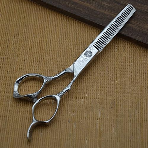 Miniatura 8 de Tijeras de corte de pelo de acero de dos lados para adelgazar los dientes de corte de peluquería peluquería peluquería salón de afeitar para el