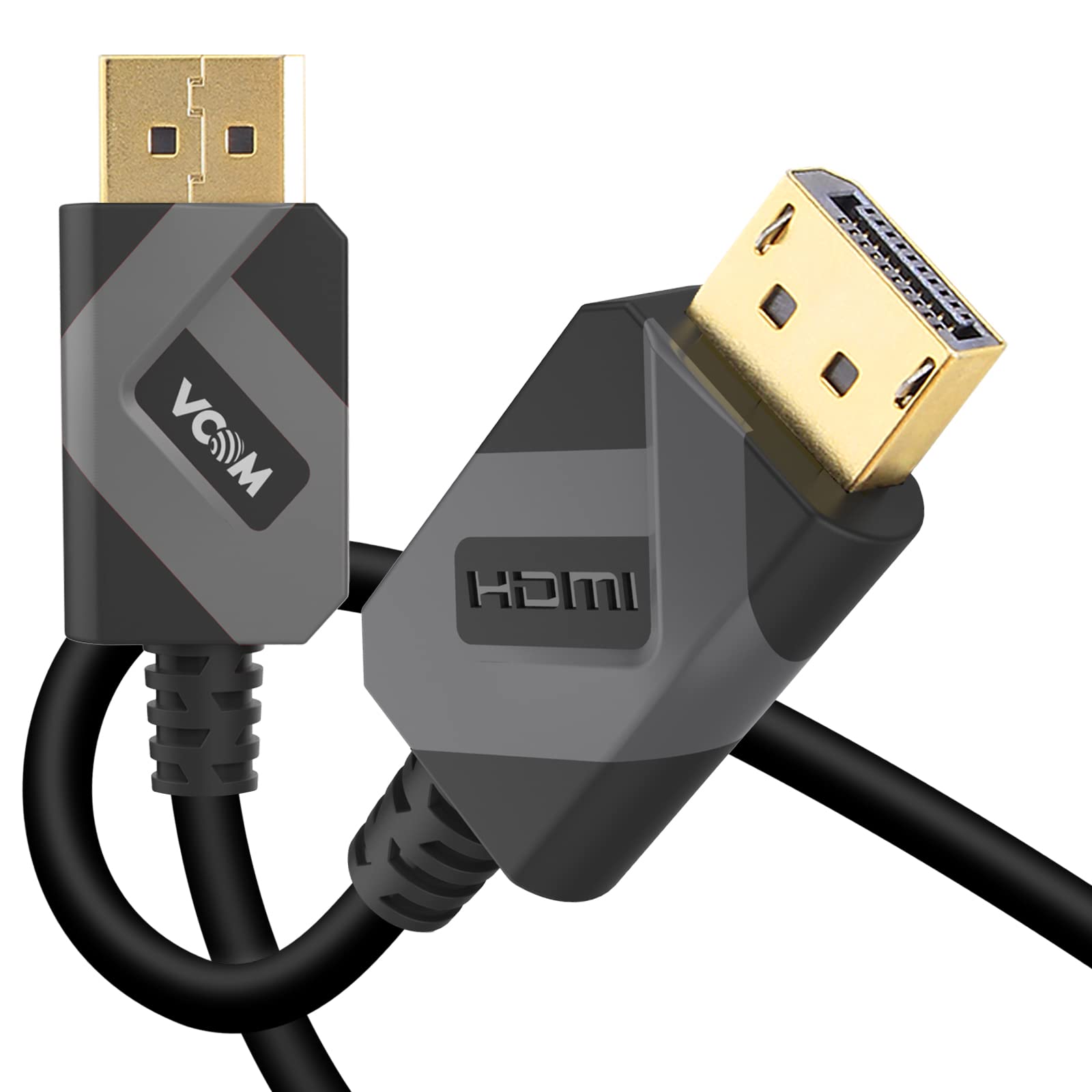 VCOM 8K DisplayPort Cable 1.4V, DP to DP Cord (8K@60Hz, 4K@144Hz) with Gold-Plated Connector, Bi-Directional Cable Support 32.4Gbps, FreeSync, G-Sync for Laptop/PC/Gaming Monitor/TV