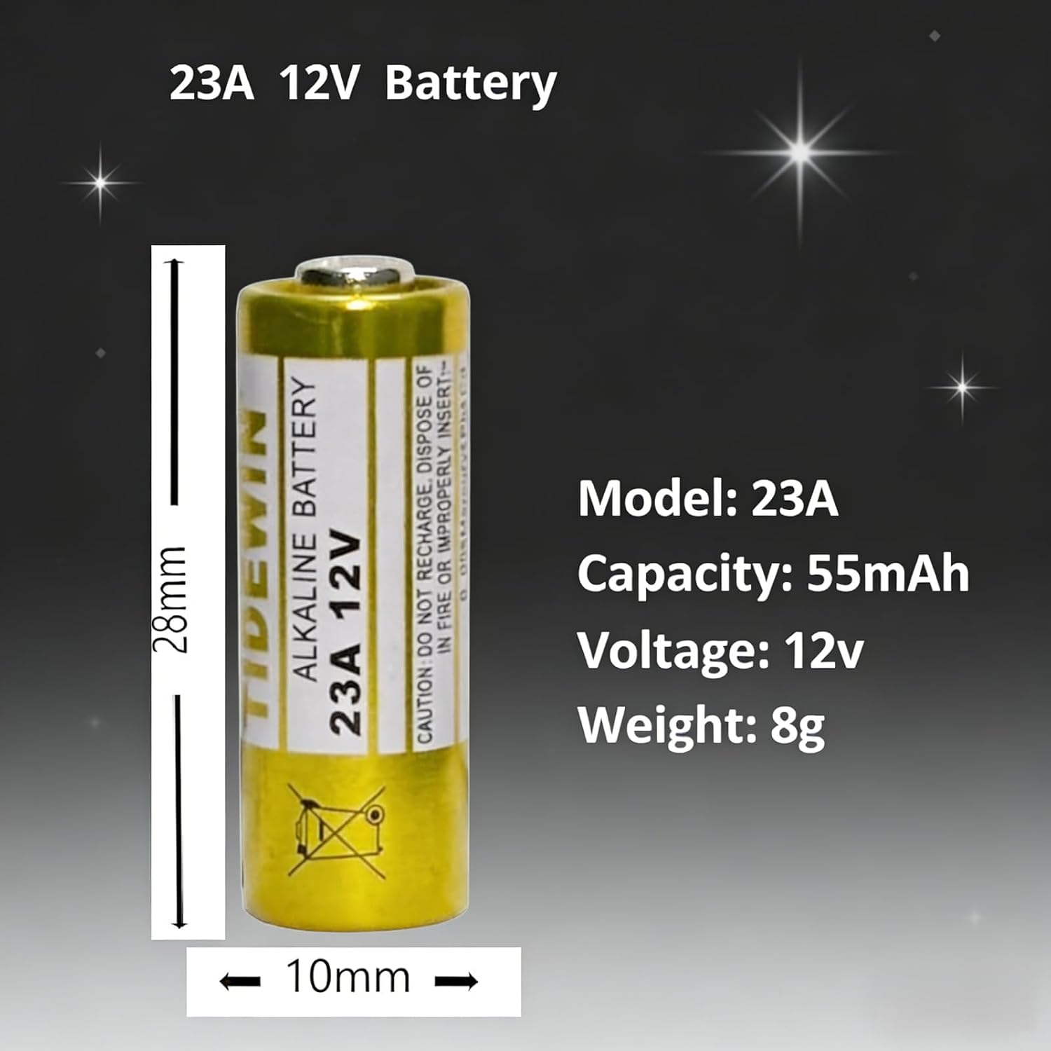 23A A23 12V Alkaline Battery 5 Count for Remote