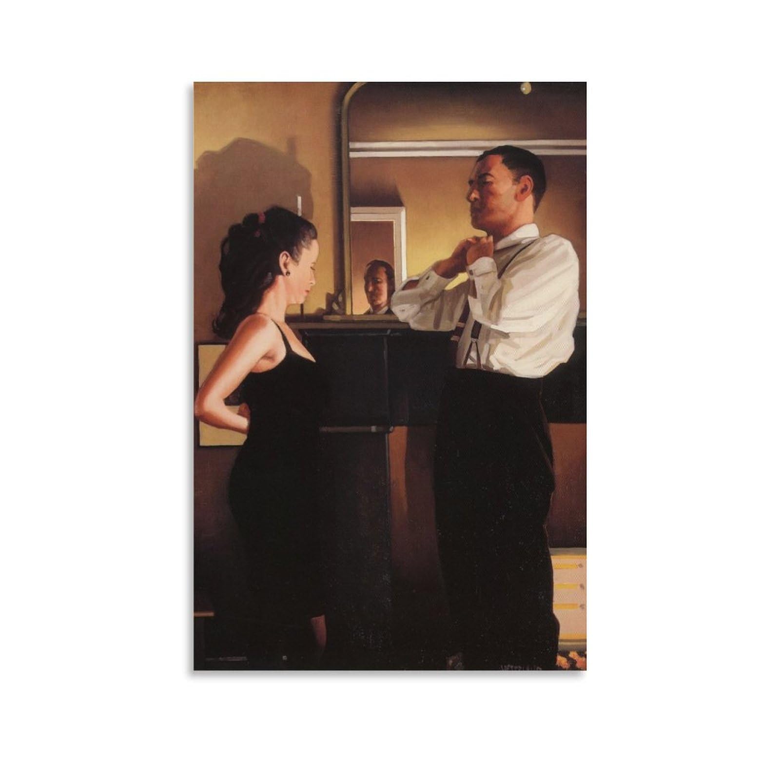 Between Darkness Anddawn by jack_vettriano Wall Art Prints Poster Canvas Poster Wall Art Picture Prints Hanging Photo Decor Home Posters Artworks 08x12inch(20x30cm)