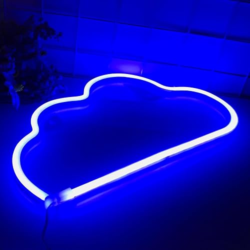 Miniatura 2 de Letreros de neón de nube LED para decoración de pared, USB o batería para dormitorio, fiesta de cumpleaños, Navidad, sala de estar, decoración de